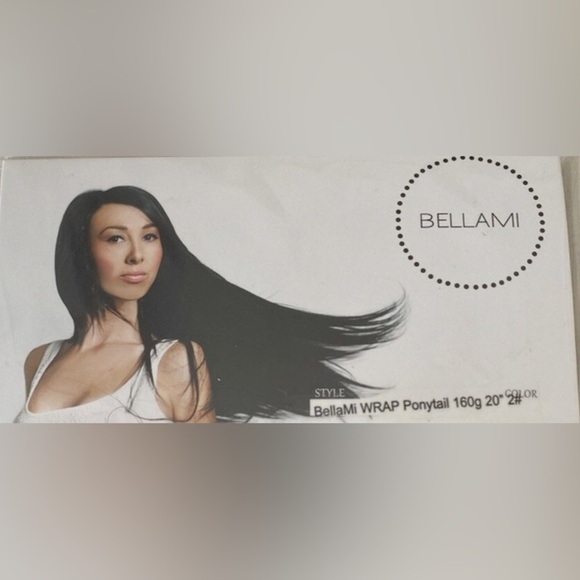 New Bellami Mochachino Brown 1C Faux Wrap Ponytail 20” Hair Extensions - Picture 3 of 10